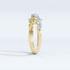 Romance Marquise and Round Lab-Grown Diamond Half-Eternity Ring in Yellow Gold Side View